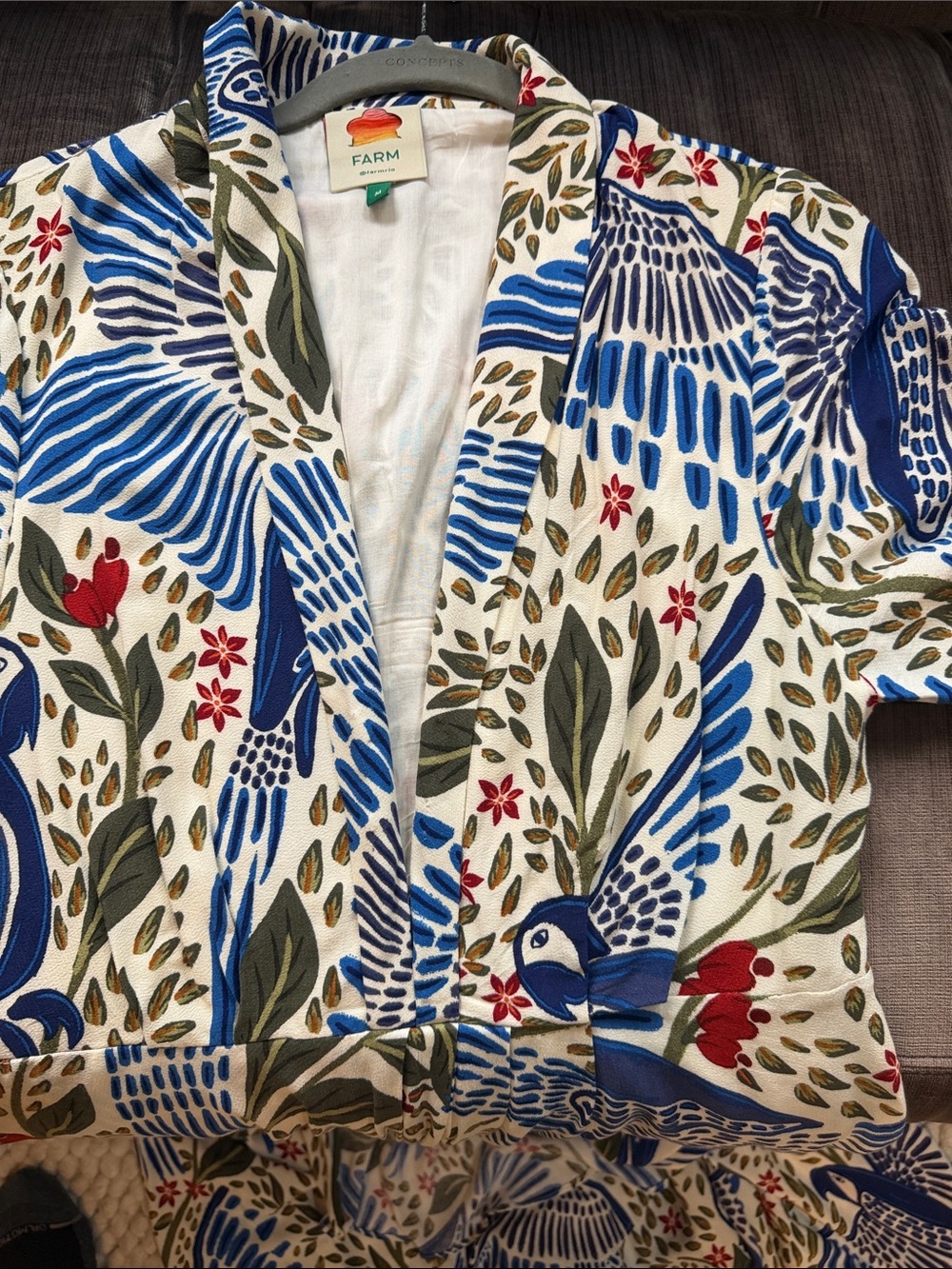 FARM Rio Blue & Cream Blue Macaw Maxi Dress - Picture 6 of 6